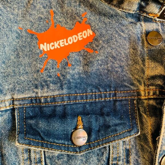 Members Only Nicklodeon Jean Jacket- Medium - Picture 5 of 6